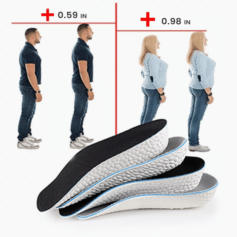 Height Boost Shoe Insoles With Arch Support Memory Foam Heel Lift Pads For Flat Feet 11