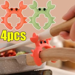 silicone spatula holder clip pot spoon rest kitchen utensil clip