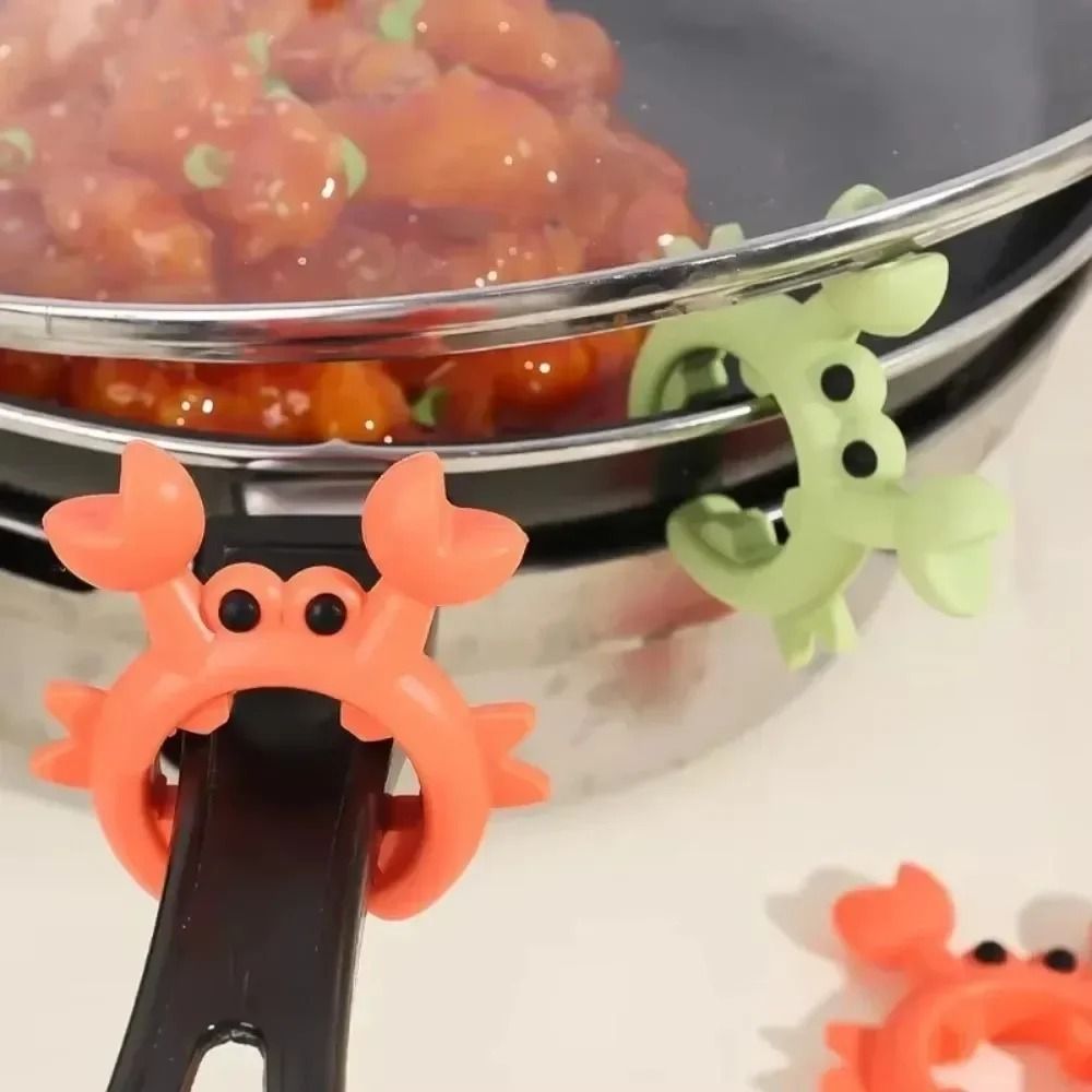 Silicone Spatula Holder Clip Pot Spoon Rest Kitchen Utensil Clip 14