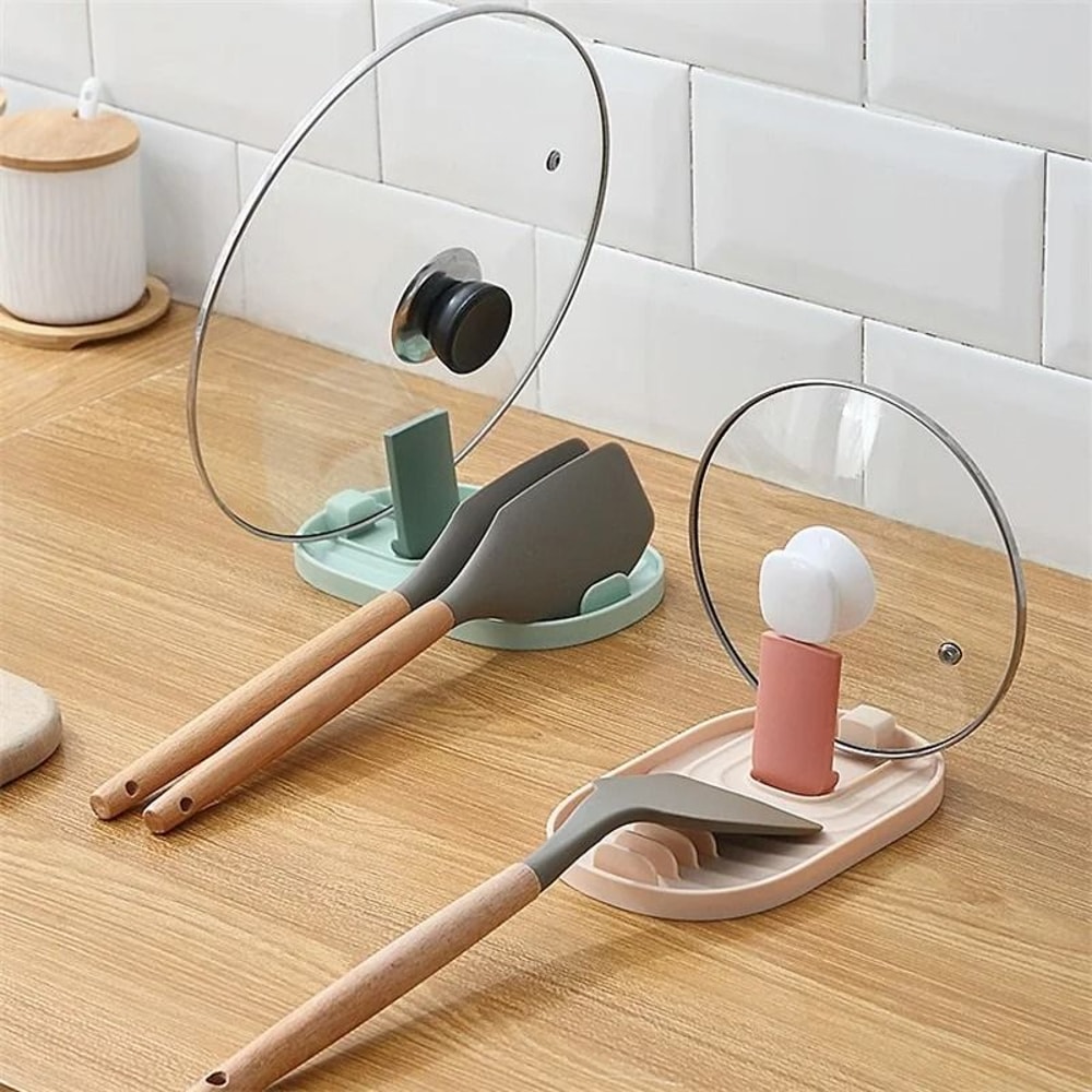 Heat Resistant Kitchen Spoon Rest Holder Utensil Storage Tray 6