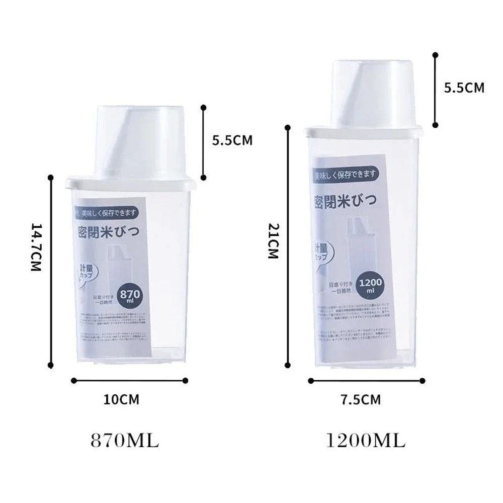 Japanese Style Rice Storage Container Airtight Grain Storage Box 4