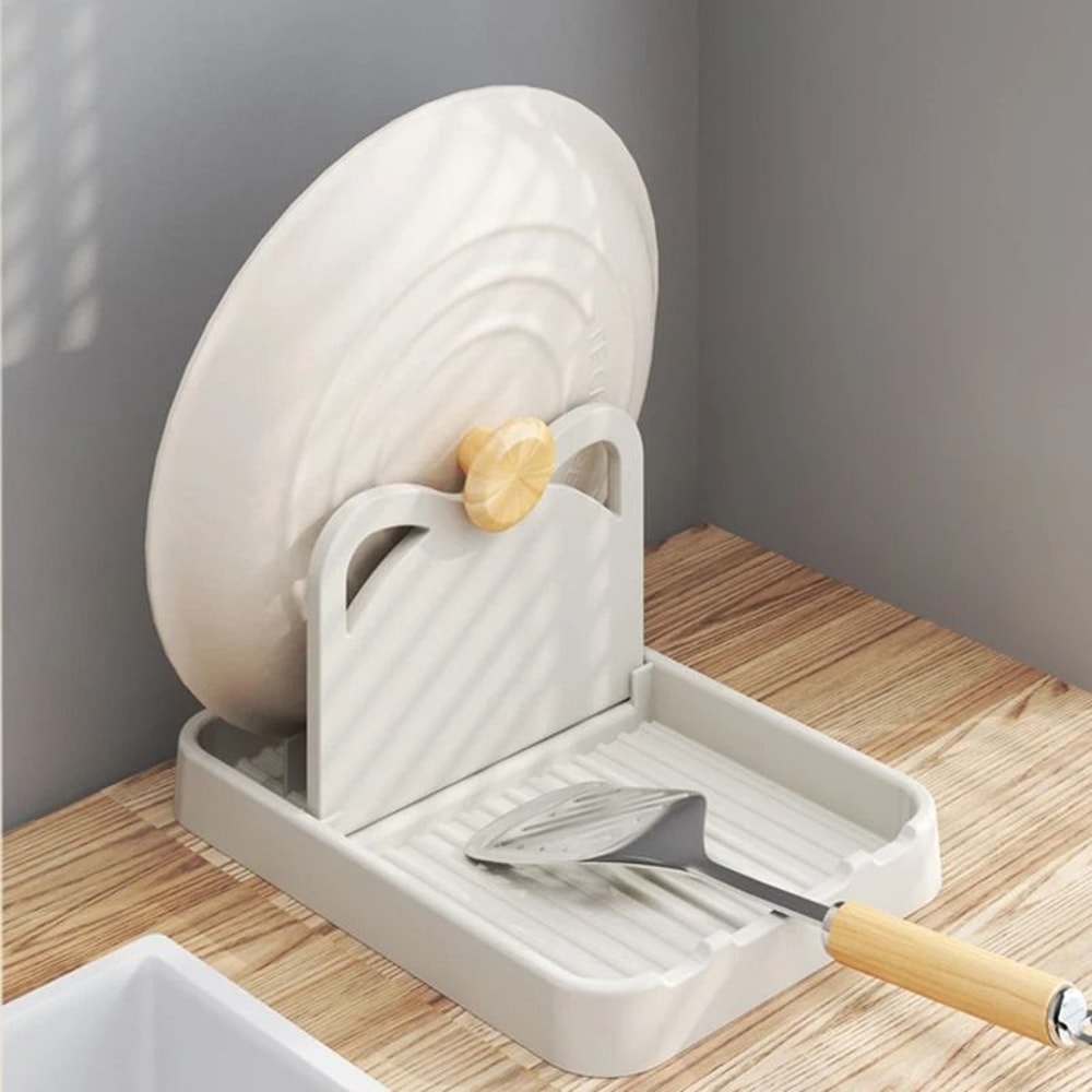 Cat Ear Kitchen Utensil Holder Rack Spatula And Pot Lid Organizer 6