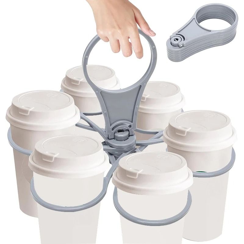 Reusable Foldable Drink Carrier Portable Multi Cup Coffee Holder 8