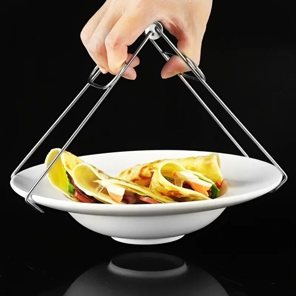 Stainless Steel Hot Dish Clamp Foldable Bowl And Pot Gripper 9