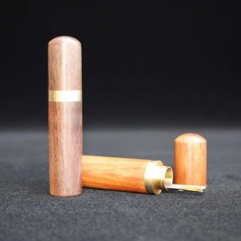 Portable Wooden Toothpick Holder Mini Toothpick Storage Dispenser 3