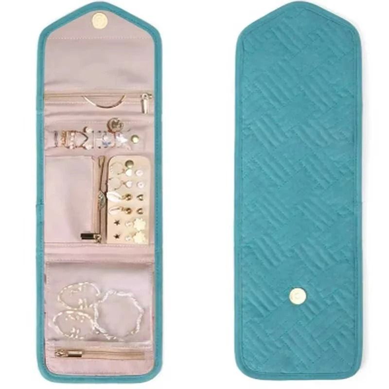 Foldable Jewelry Roll Organizer Travel Jewelry Storage Bag 1