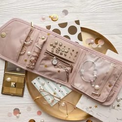 foldable jewelry roll organizer travel jewelry storage bag