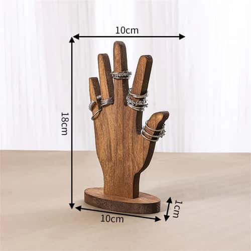 Hand Jewelry Display Stand Wooden Ring and Bracelet Holder