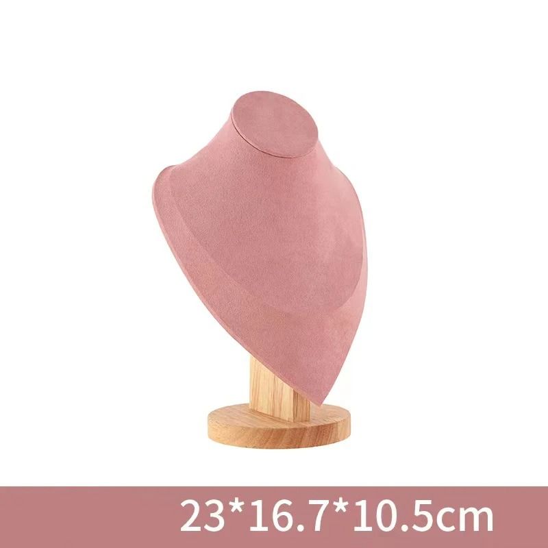 Wooden Mannequin Bust Necklace Display Stand Jewelry Holder 2