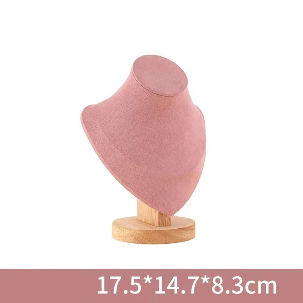 Wooden Mannequin Bust Necklace Display Stand Jewelry Holder 1