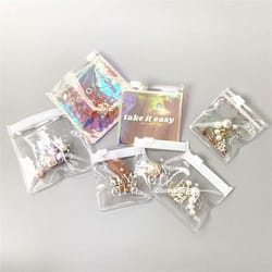 clear pvc zipper jewelry storage pouch mini packaging bag