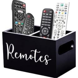 wooden remote control organizer desktop storage holder