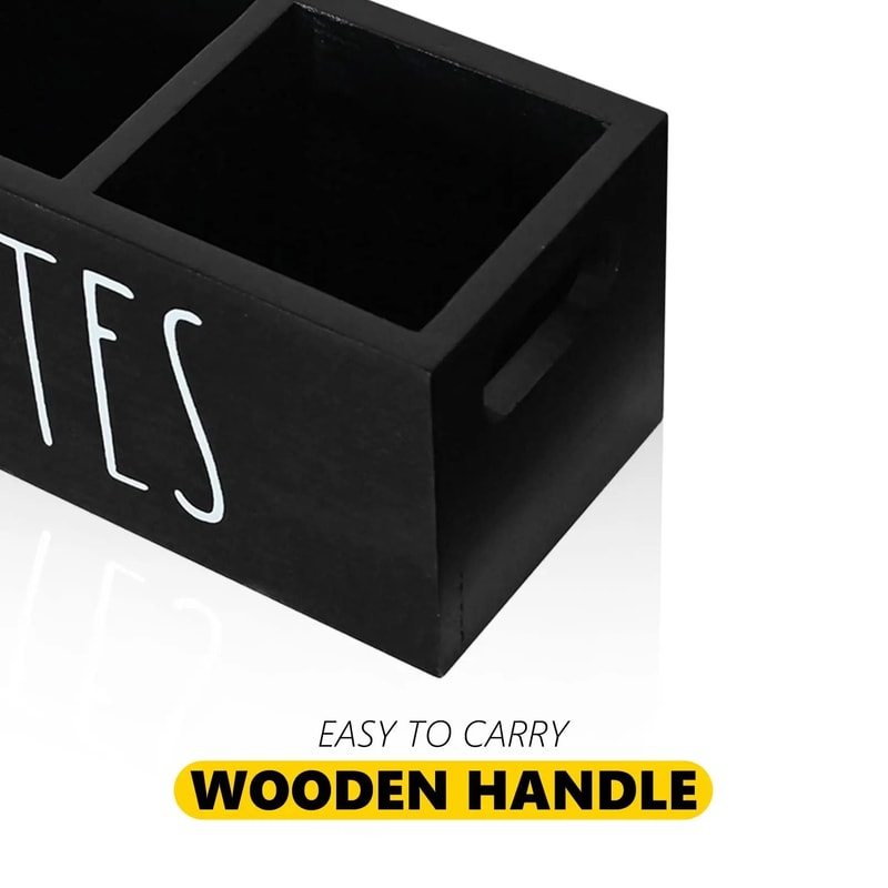 Wooden Remote Control Organizer Desktop Storage Holder 4