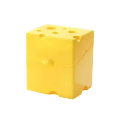 FreshLock Cheese Slice Storage Container Plastic Cheese Keeper Box with Flip Lid and Holder