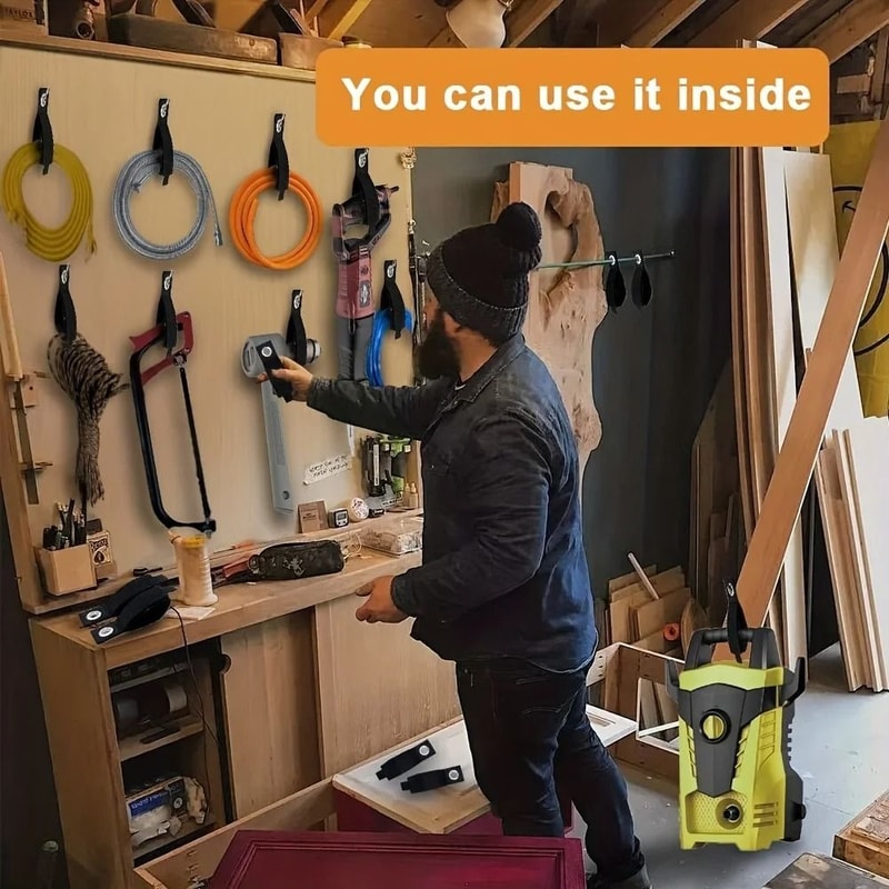 Heavy Duty Extension Cord Organizer Straps Reusable Cable Storage Straps For Garage Hose And Cord M 7