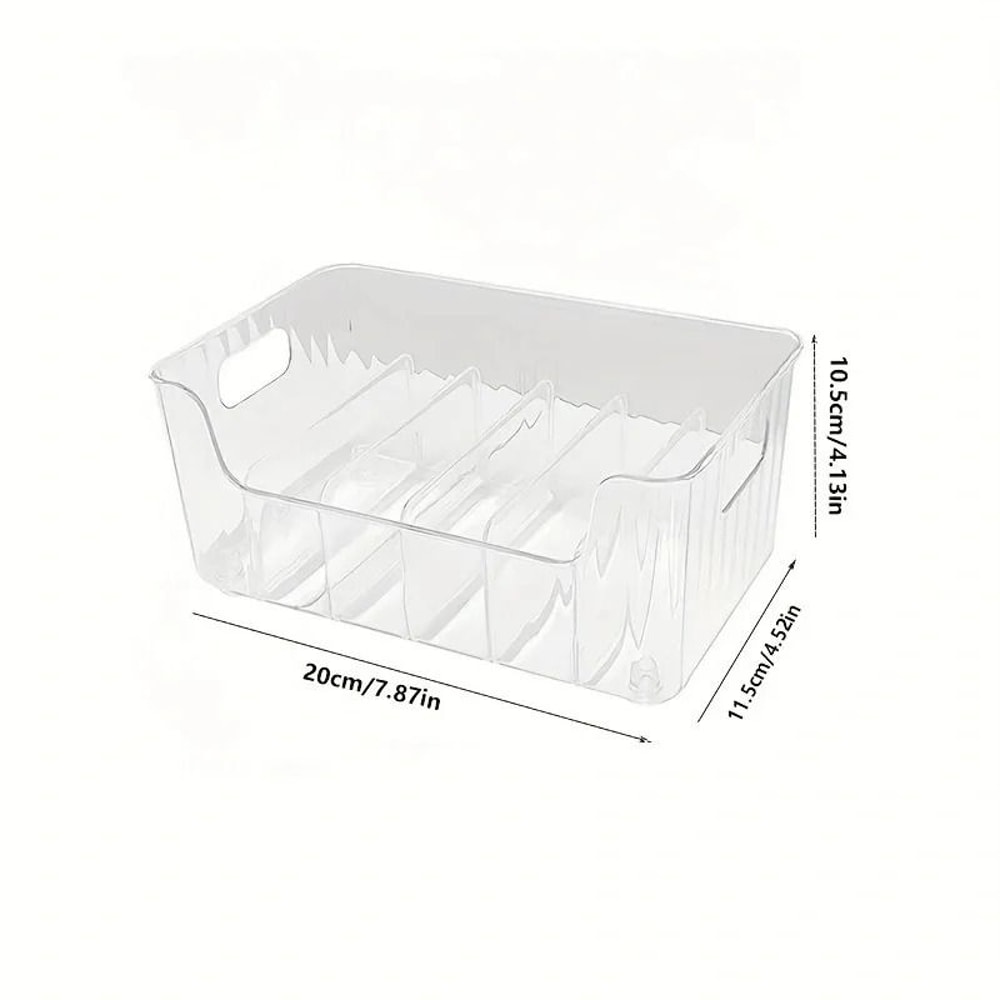 ClearView Spice Rack Organizer Box Large Capacity Kitchen Countertop Organizer With Divided Storage 4