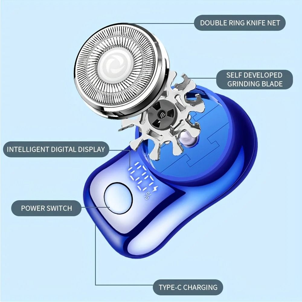 PocketPro Mini Electric Shaver For Men Portable Capsule Electric Razor Compact Travel Beard Shaver 4