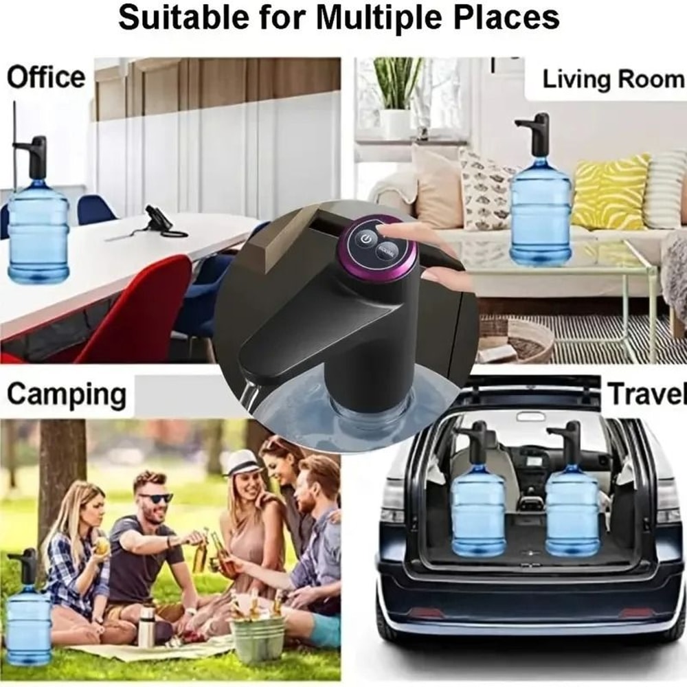 AquaFlow Portable Water Dispenser Pump USB Rechargeable 5 Gallon Water Bottle Pump Automatic Drinki 5