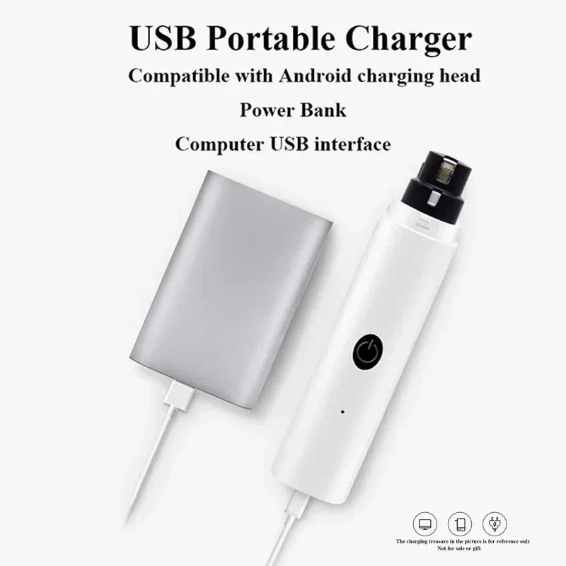 PawTrim Electric Dog Nail Grinder USB Rechargeable Pet Nail Trimmer With LED Light For Dogs And Cat 5