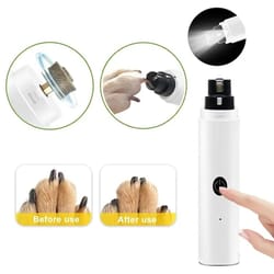 pawtrim electric dog nail grinder usb rechargeable pet nail trimmer with led light for dogs and cats