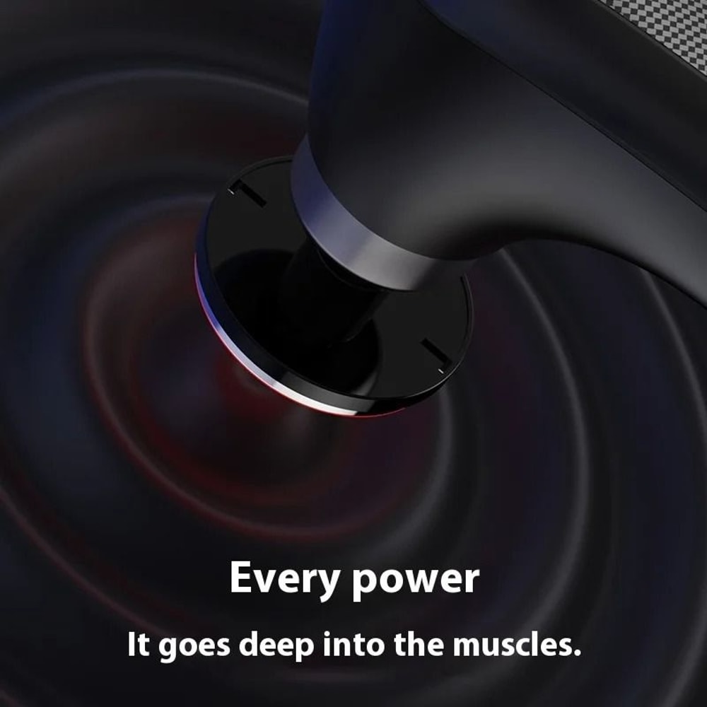 FlexRelief Foldable Massage Gun Portable Deep Tissue Percussion Massager With Heat Cold Therapy And 7