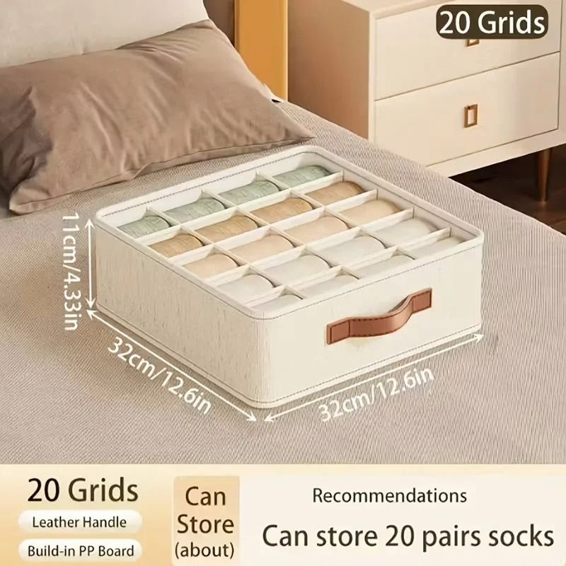 Foldable Fabric Drawer Organizer With Dividers Closet Underwear Socks Organizer Box Wardrobe Storag 4