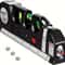 HOMEFISH Laser Level Line Tool Kit Multipurpose Cross Line Laser Level With Built In 8ft Measuring 0