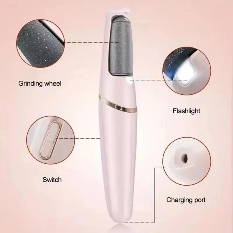 SmoothStep Electric Foot Callus Remover USB Rechargeable Automatic Pedicure Foot Grinder With Dual 3