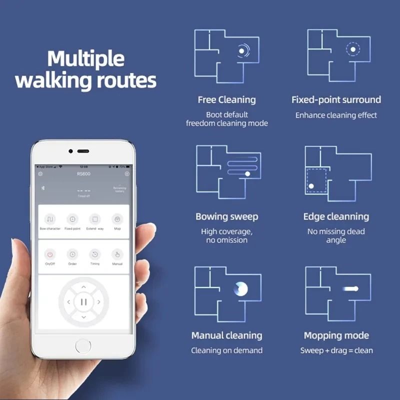 Smart Clean Robot Vacuum Cleaner App Control Wet Dry Robot Vacuum 2800Pa Suction Floor Cleaning Rob 5