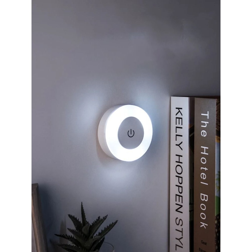 Magnetic LED Touch Sensor Night Light USB Rechargeable Portable Wall Lamp 2