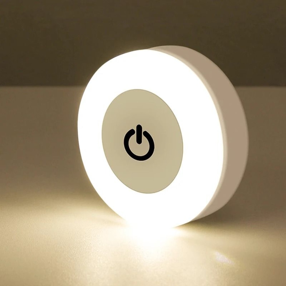 Magnetic LED Touch Sensor Night Light USB Rechargeable Portable Wall Lamp 0