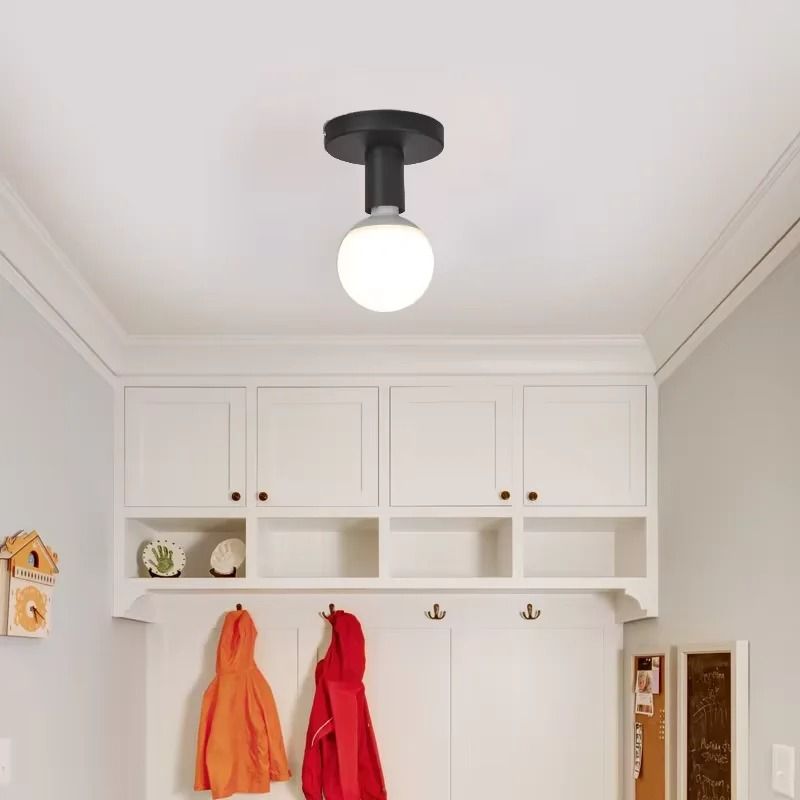 Modern E27 Lamp Base Holder Nordic Iron Wall And Ceiling Light Socket 2
