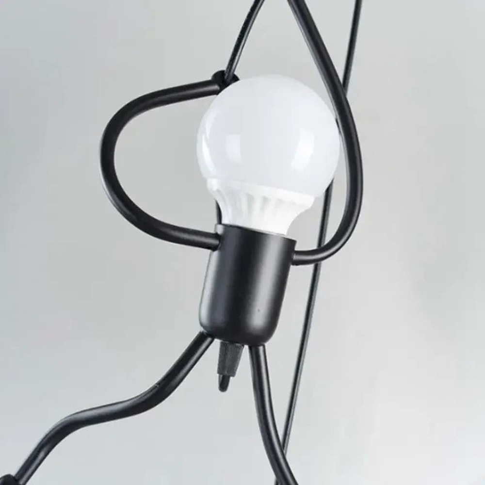 Creative Little Man Pendant Light Vintage Iron E27 Ceiling Lamp 0