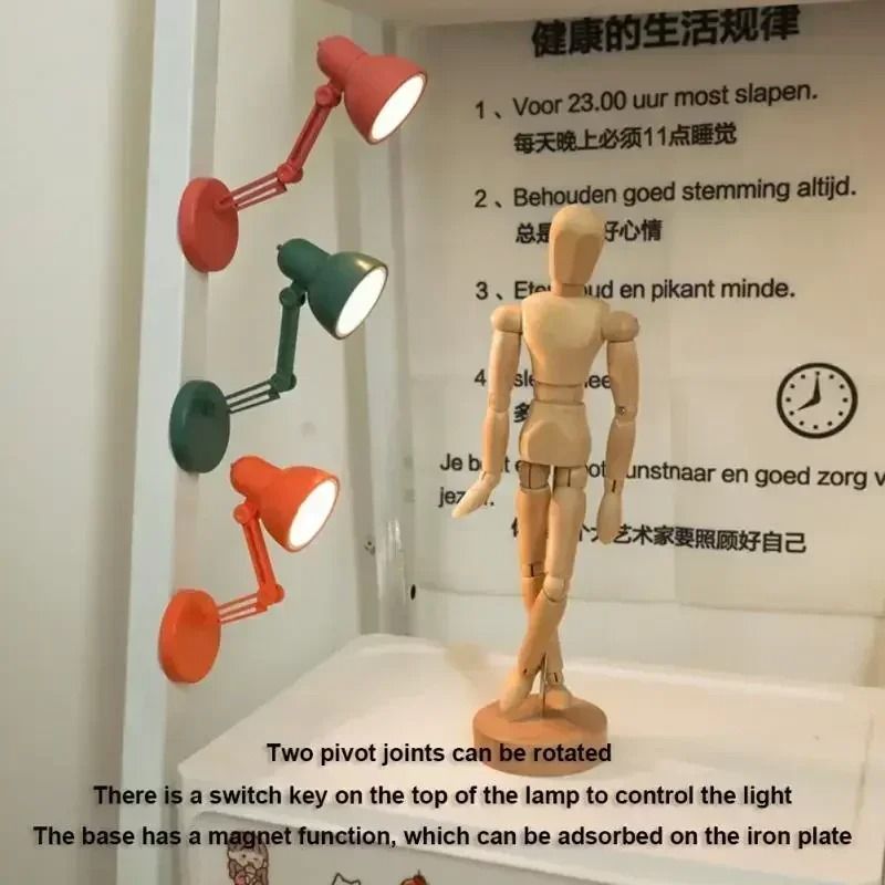 Portable Clip On LED Book Light Foldable Mini Reading Lamp 10