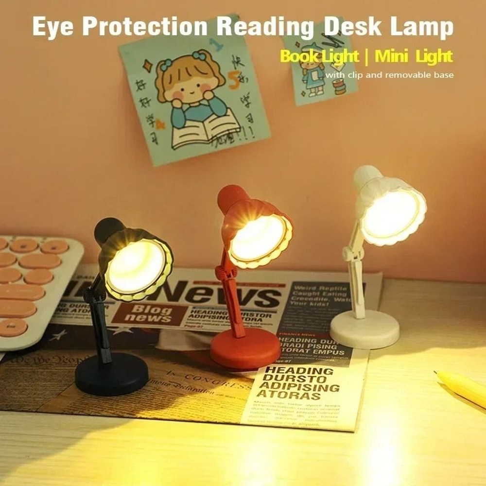 Portable Clip On LED Book Light Foldable Mini Reading Lamp 14