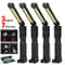 Rechargeable COB LED Work Light Foldable Magnetic Flashlight With Hook 14