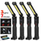 Rechargeable COB LED Work Light Foldable Magnetic Flashlight With Hook 15