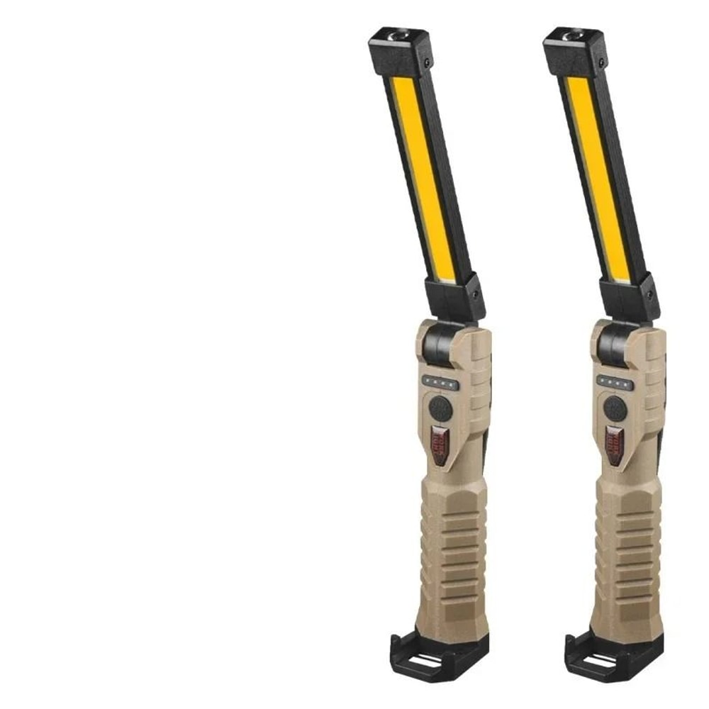 Rechargeable COB LED Work Light Foldable Magnetic Flashlight With Hook 6