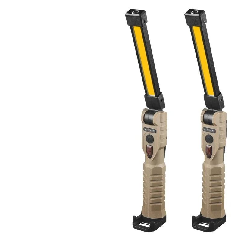 Rechargeable COB LED Work Light Foldable Magnetic Flashlight With Hook 6