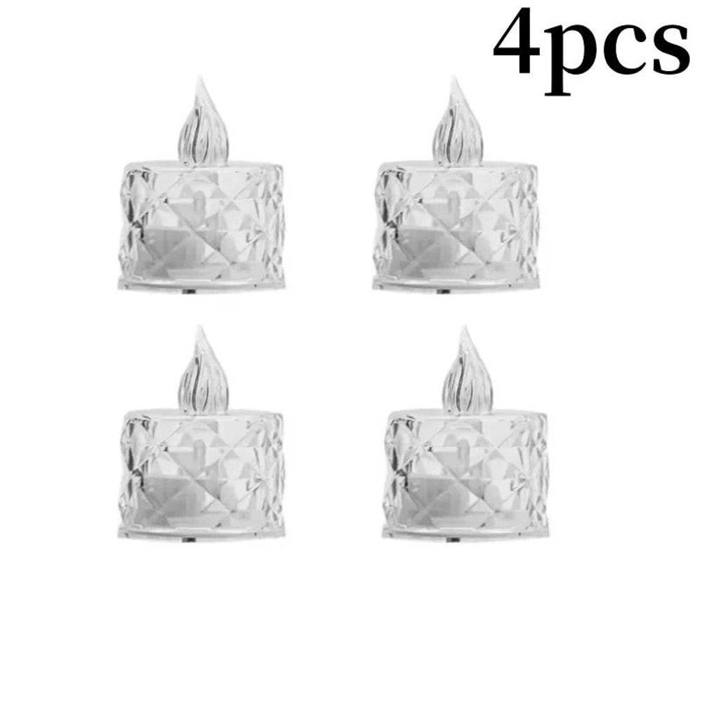 Crystal Flameless LED Candle Lights Decorative Transparent Party Candles 1