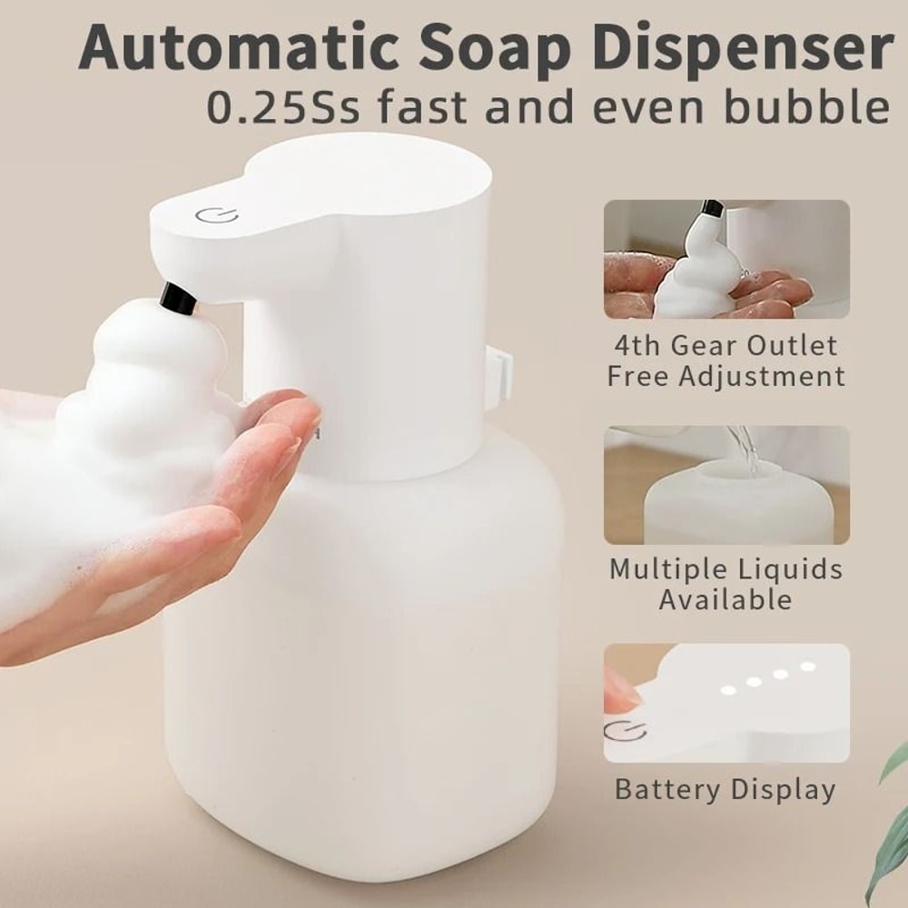 Wall Mounted Automatic Foam Soap Dispenser Rechargeable Touchless Hand Wash Machine 9
