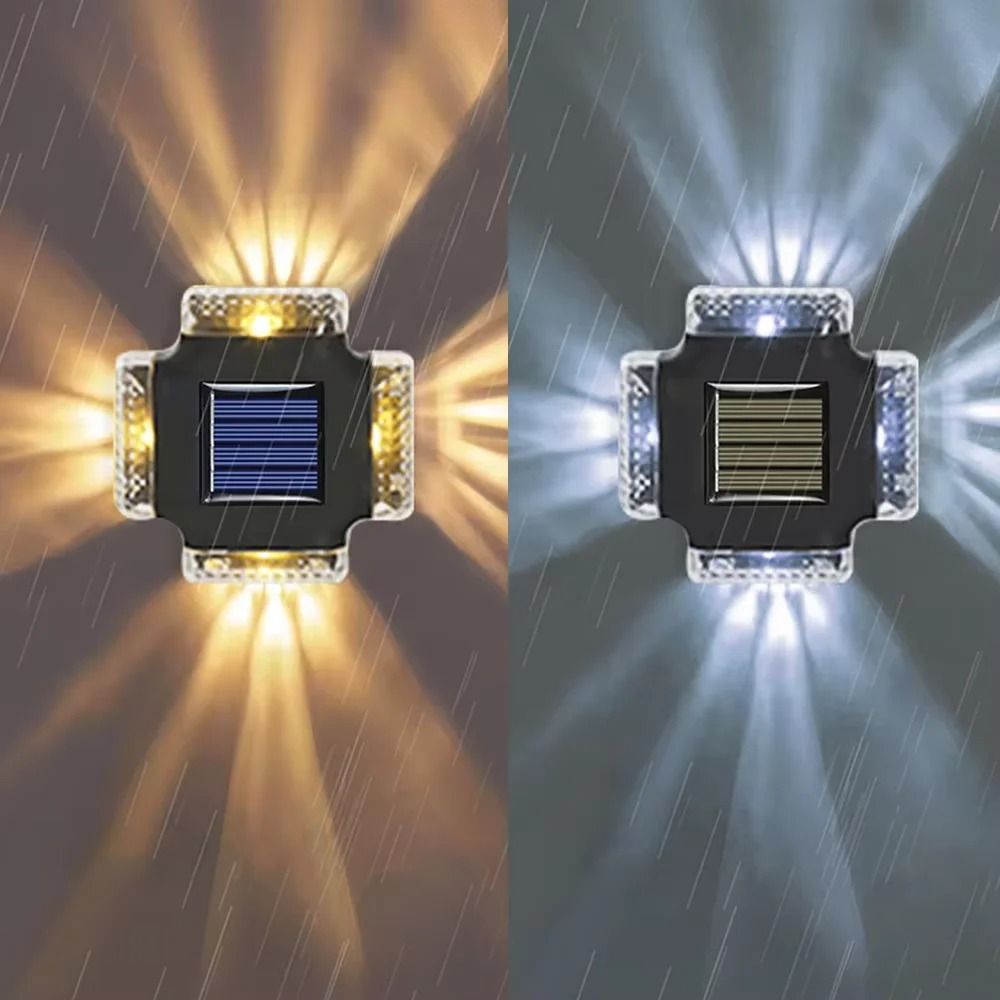 Waterproof Solar Wall Lamp Up And Down LED Outdoor Fence Light 0