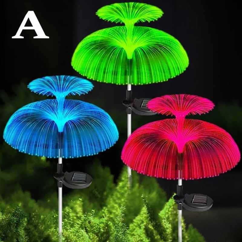 Color Changing Solar Jellyfish Garden Lights Waterproof LED Pathway Lawn Decor 1