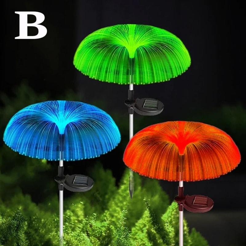 Color Changing Solar Jellyfish Garden Lights Waterproof LED Pathway Lawn Decor 2