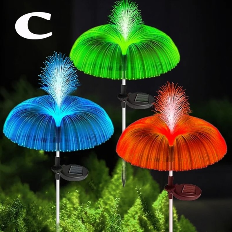 Color Changing Solar Jellyfish Garden Lights Waterproof LED Pathway Lawn Decor 3