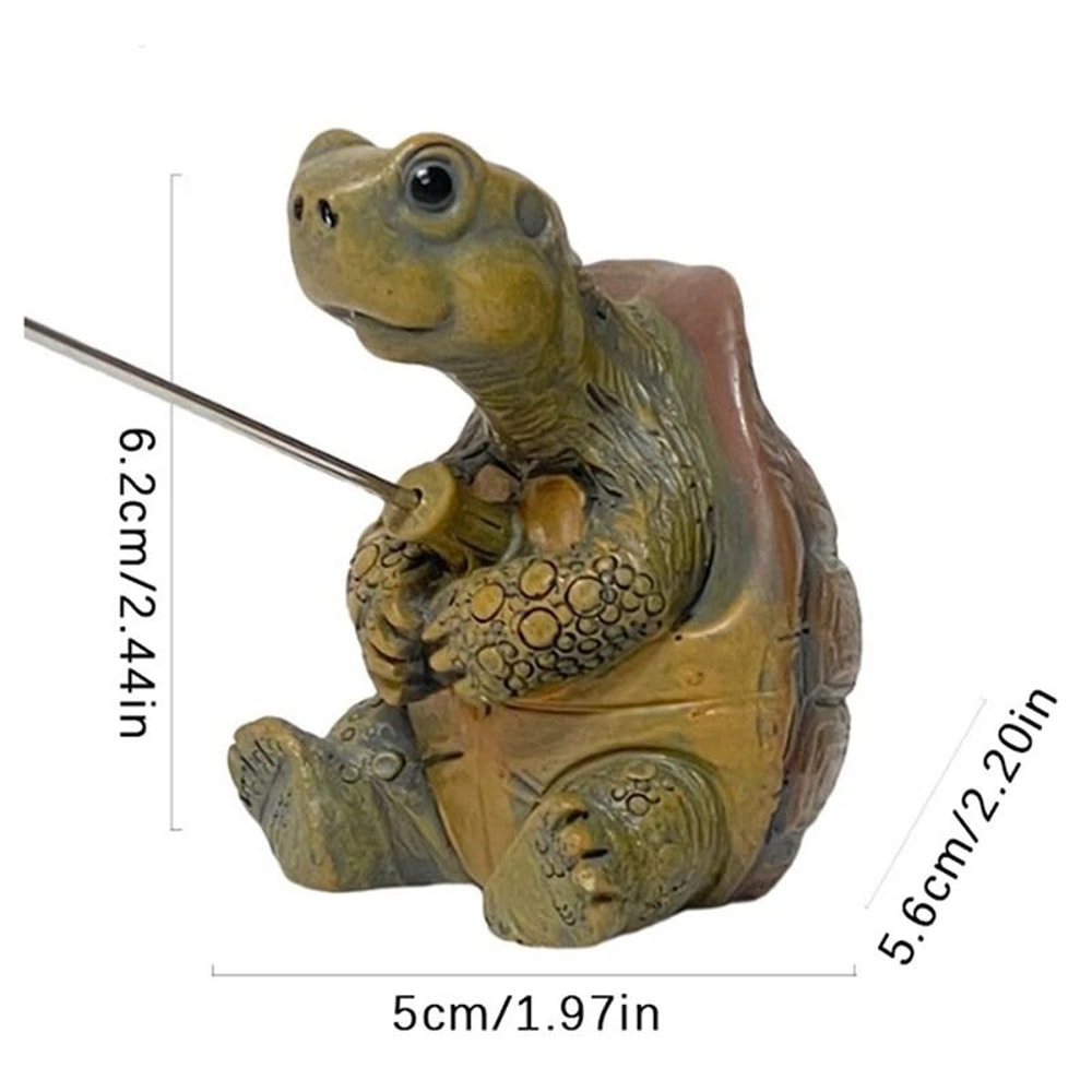 Creative Turtle Garden Statue Resin Fishing Turtle Outdoor Decor 1