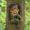 Creative Garden Elf Tree Hugger Statue Whimsical Outdoor Fairy Garden Decor 3