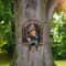 Creative Garden Elf Tree Hugger Statue Whimsical Outdoor Fairy Garden Decor 0