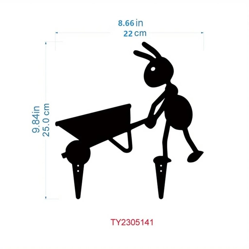 Metal Garden Ant Lawn Stakes Decorative Outdoor Ant Garden Decor 8