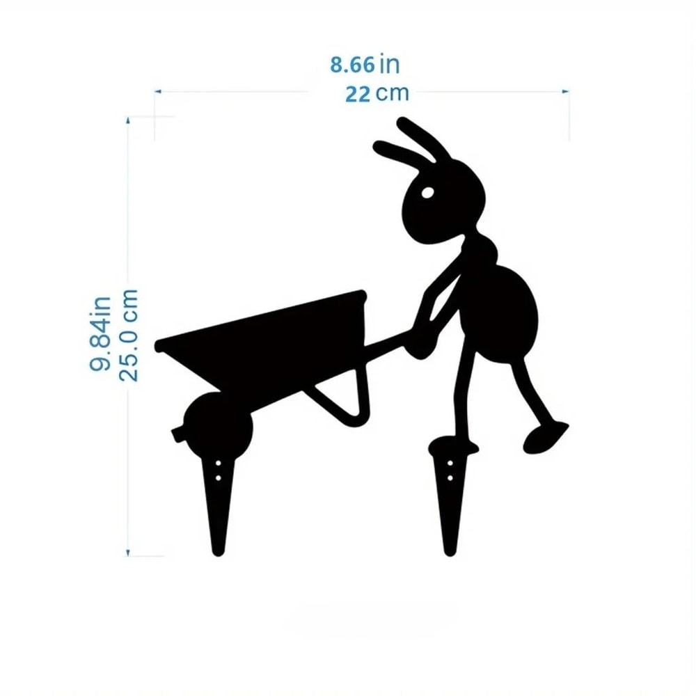 Metal Garden Ant Lawn Stakes Decorative Outdoor Ant Garden Decor 10